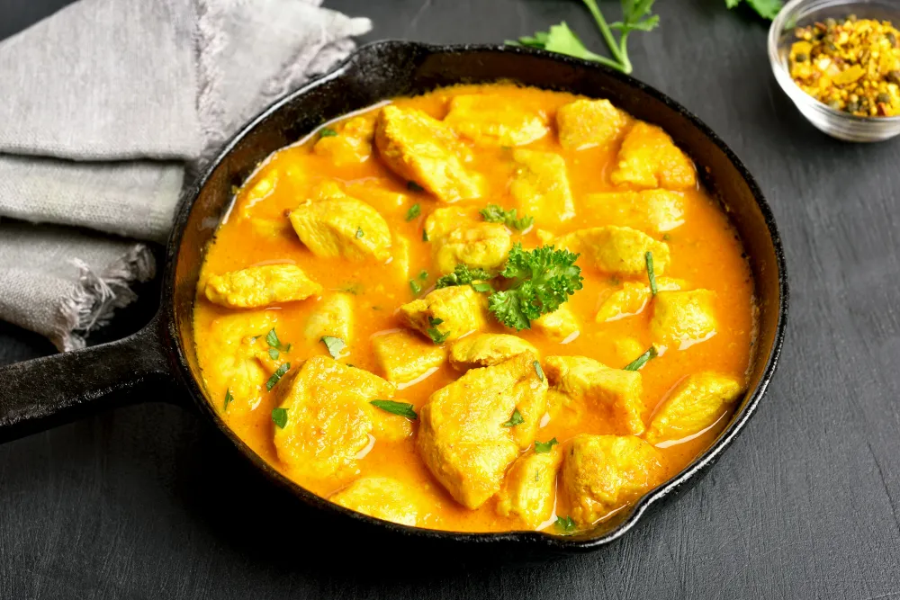 Poulet curry et oignons facile au Companion