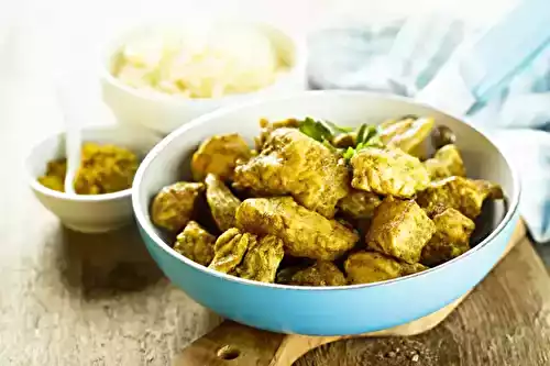 Poulet curry et oignons facile au Thermomix