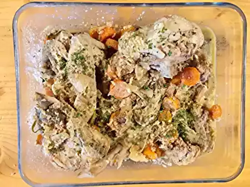 Poulet facile au citron et jambon cuit