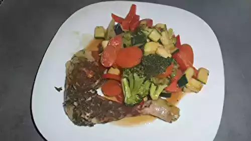 Poulet fermier aux petits légumes façon thai