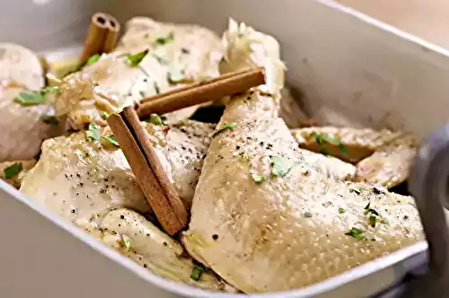 Poulet mariné grillé à la cannelle