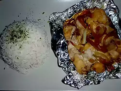 Poulet papillotte chinois