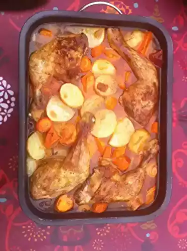 Poulet rôti aux patates douces