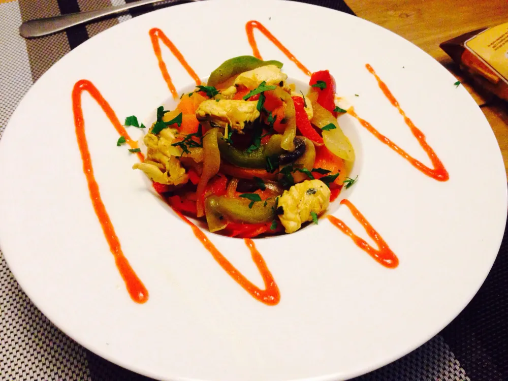 Poulet sauté au soja et carottes