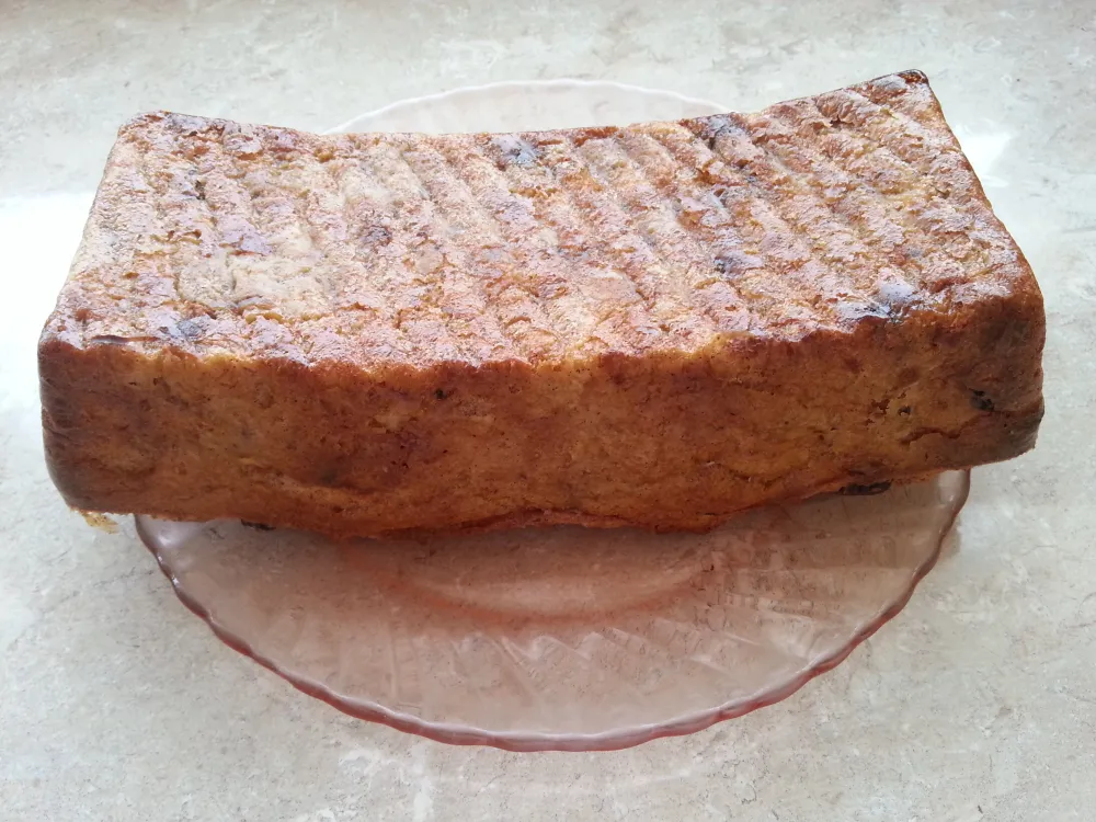 Pudding de pain complet au chocolat