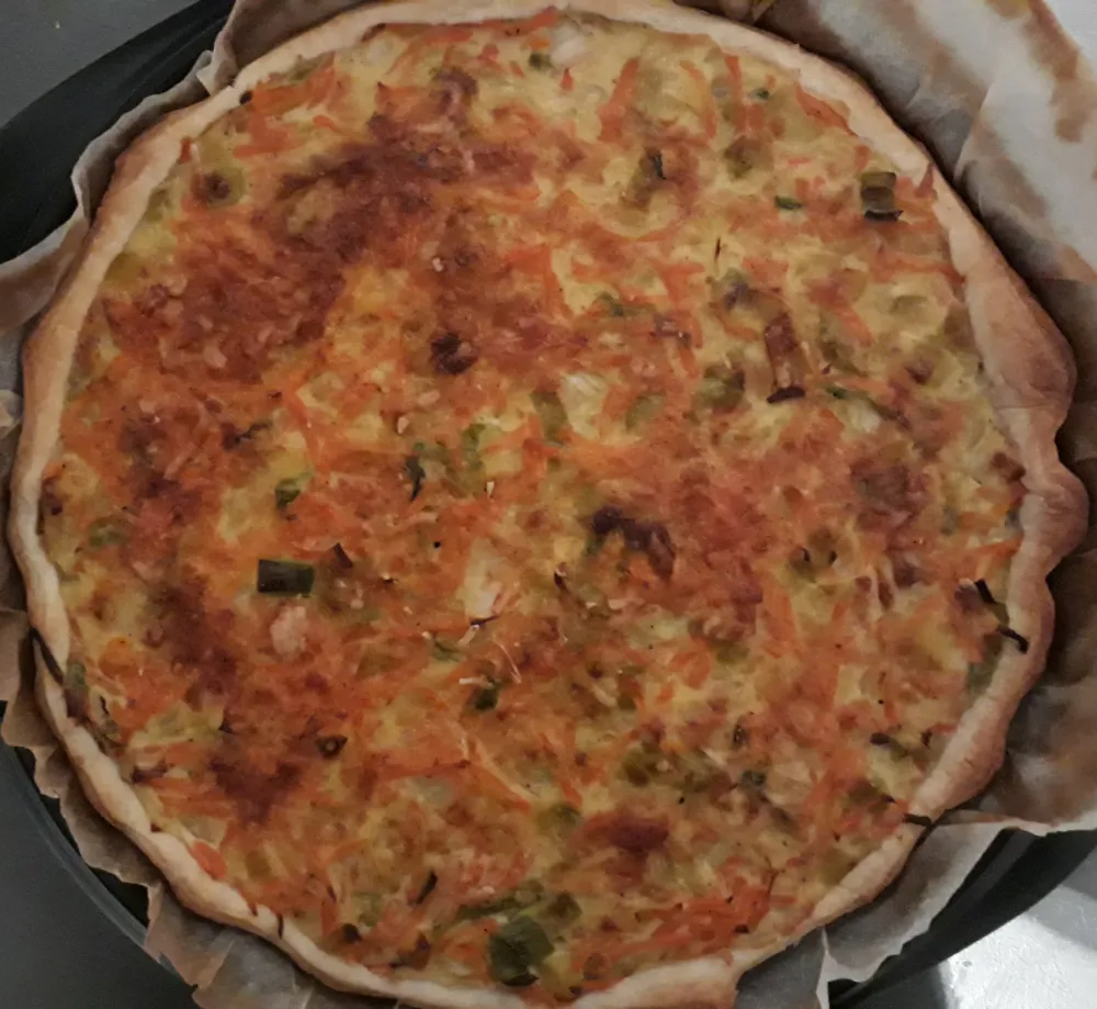 Quiche aux carottes et au chou chinois