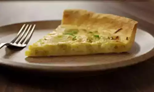 Quiche aux poireaux et au Morbier