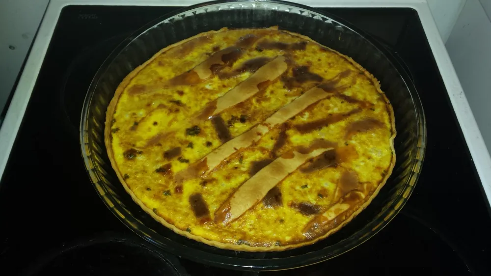 Quiche crabe curry