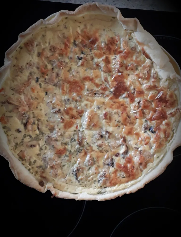 Quiche saumon-crevettes