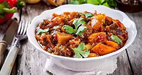 Ragoût d'aubergines aux anchois