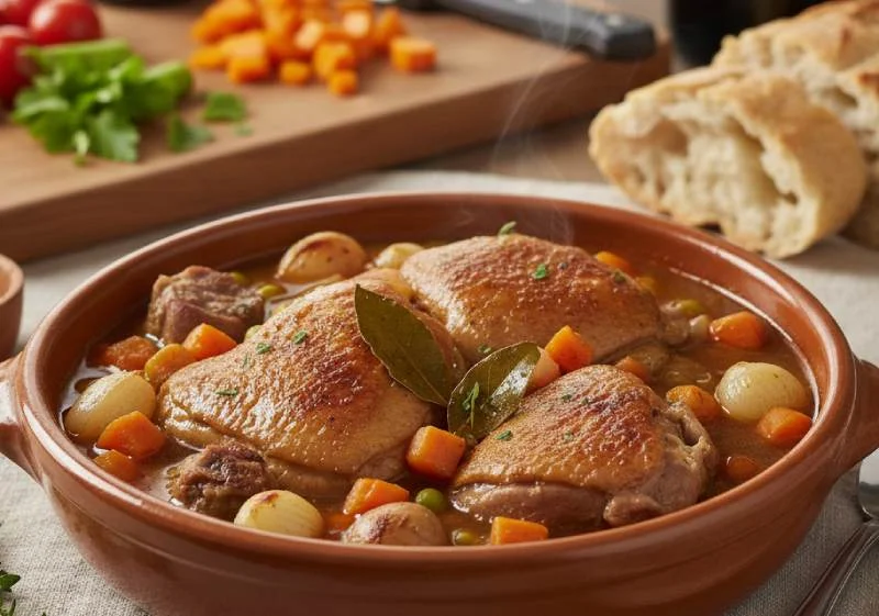 Ragoût d'oie aux petits légumes