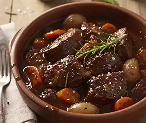 Ragoût de boeuf et légumes à la sauce balsamique