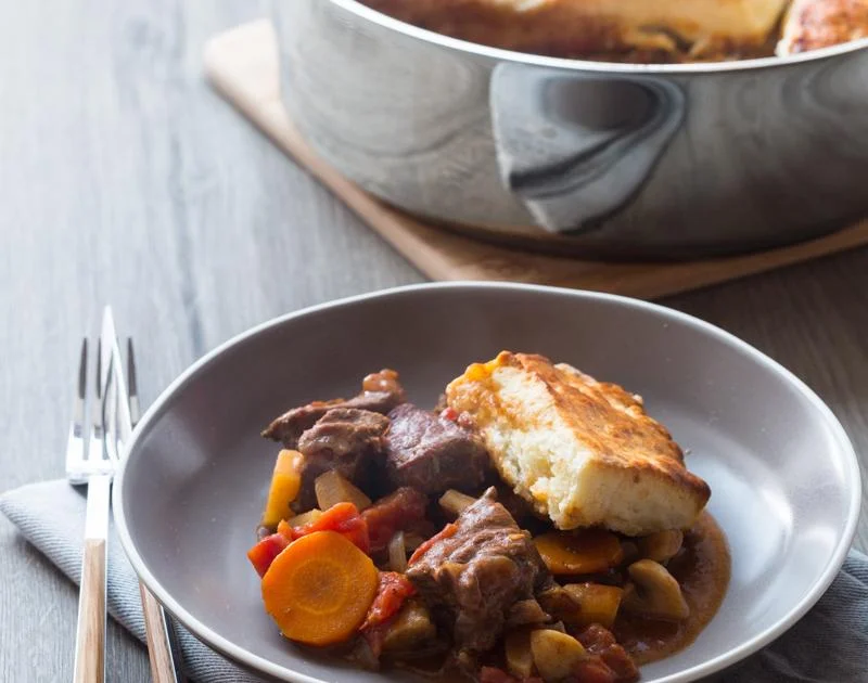 Ragoût de bœuf & Petits pains au Parmesan