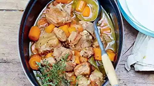 Ragoût de collier de veau aux carottes et au gingembre