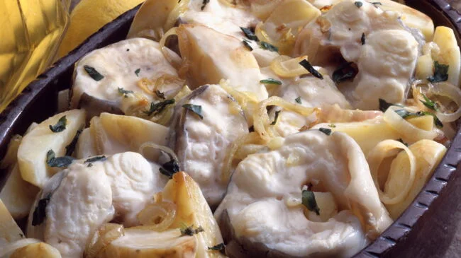 Ragoût de congre au vin blanc facile