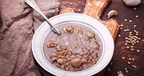 Ragoût de lentilles vertes et champignons
