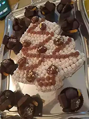 Recette de Sapin Bûche \Le Chanteclair\ aux marrons facile et rapide