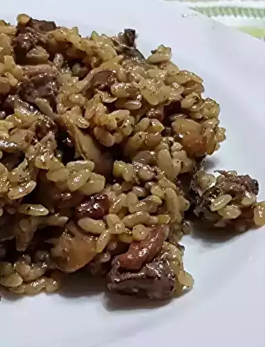 Risotto à poêler aux foies de volaille