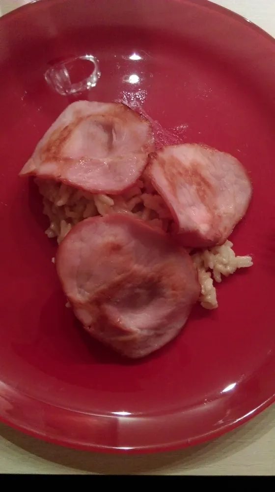 Risotto au chèvre et son lard grillé