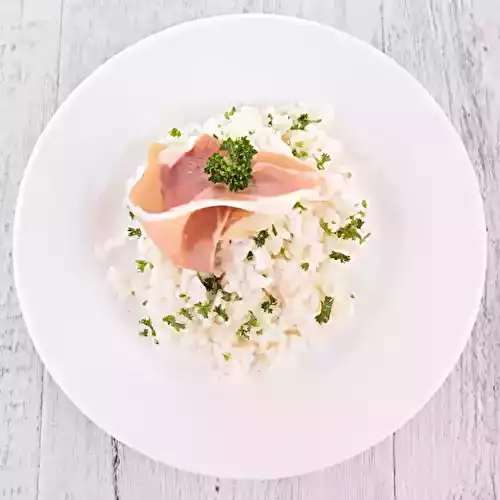 Risotto au parmesan et au jambon au Cooking Chef