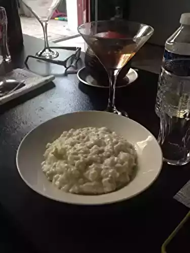 Risotto au poulet et au chèvre