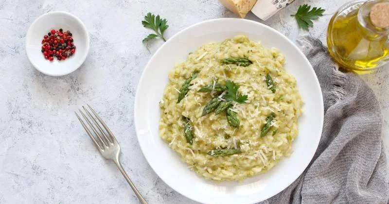 Risotto aux asperges vertes et parmesan