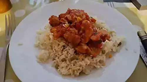 Risotto aux chipolatas, champignons et petits pois