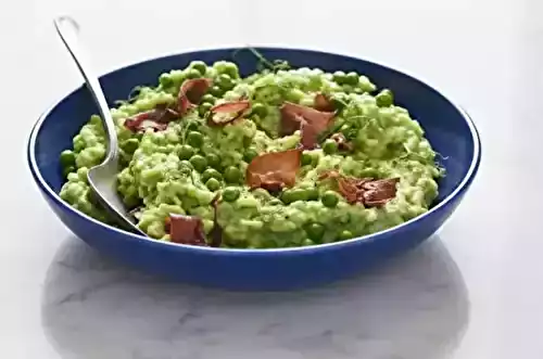 Risotto aux petits pois et à la bresaola