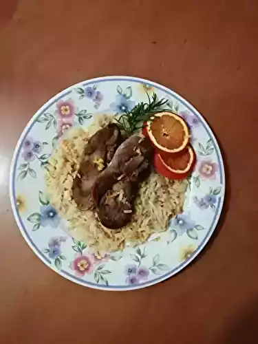 Riz à l'orange et au poulet