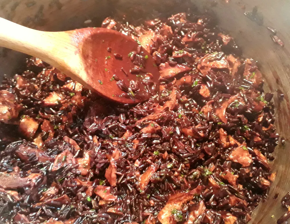 Riz noir aux bolets