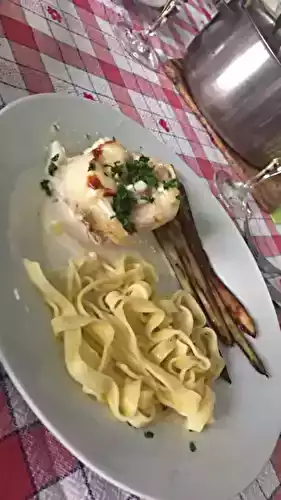 Rôti de lotte à l'ail doux