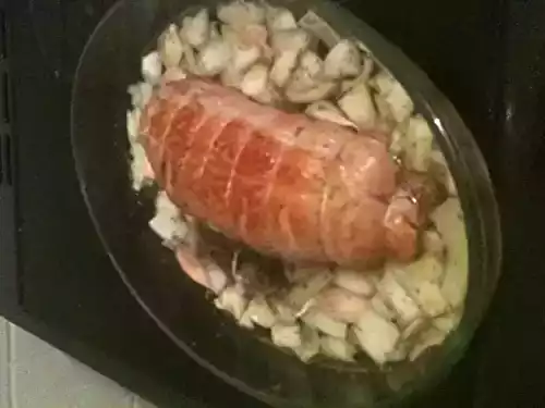 Rôti de magret de canard au foie gras