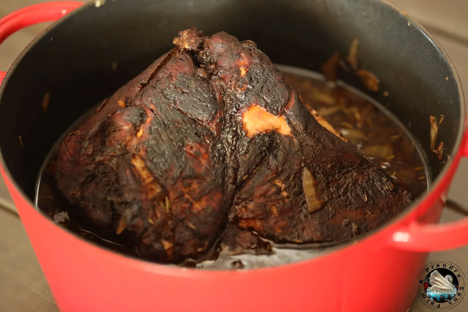 Rôti de paleron de boeuf mijoté en cocotte