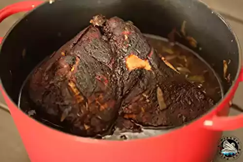 Rôti de paleron de boeuf mijoté en cocotte