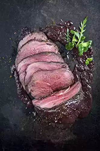 Rôti de sanglier miel morilles