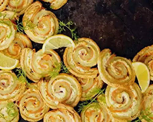 Rouleau feuilleté au saumon