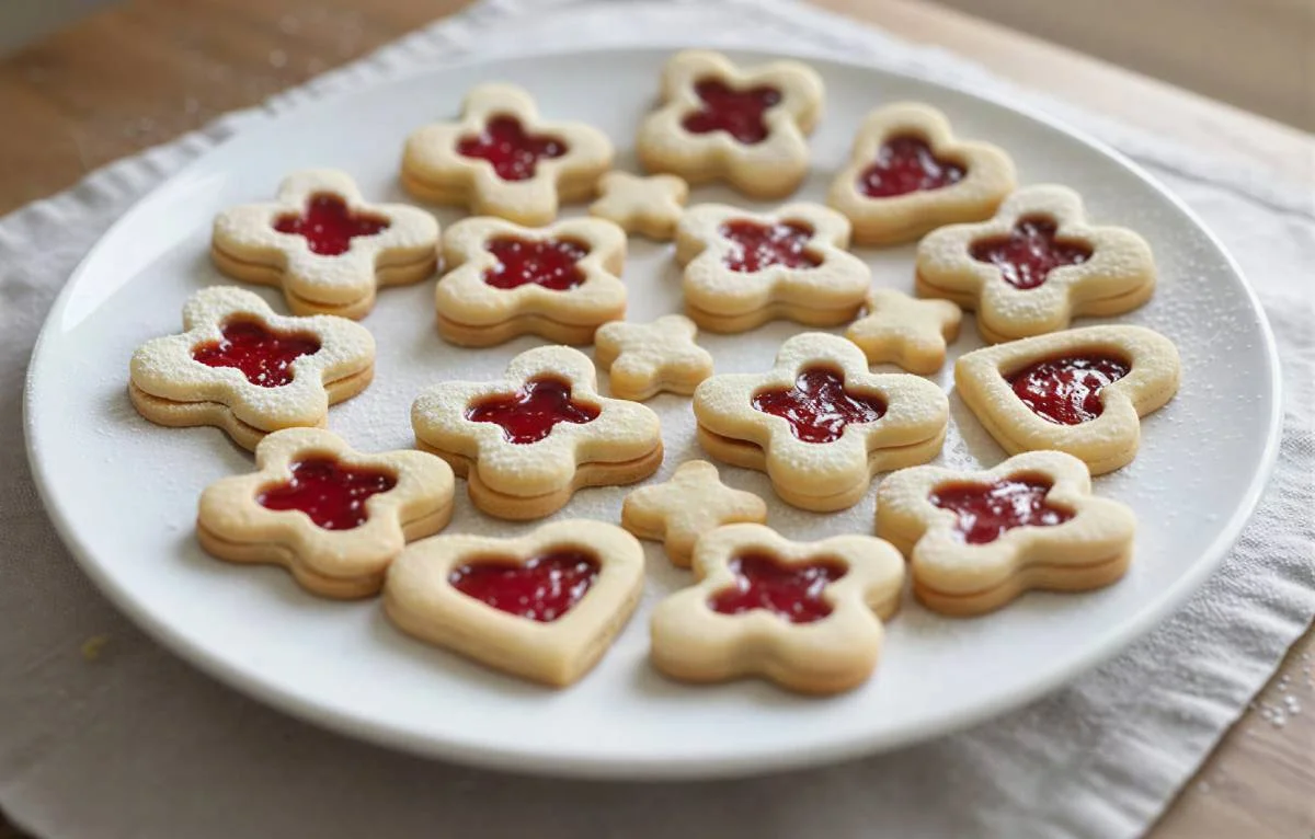 Sablés de Noël coeur vitrail en bonbons