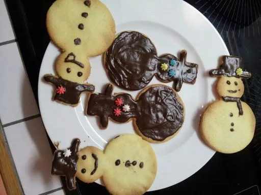 Sablés nappés au chocolat