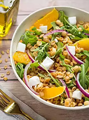 Salade de blé au manchego et oranges