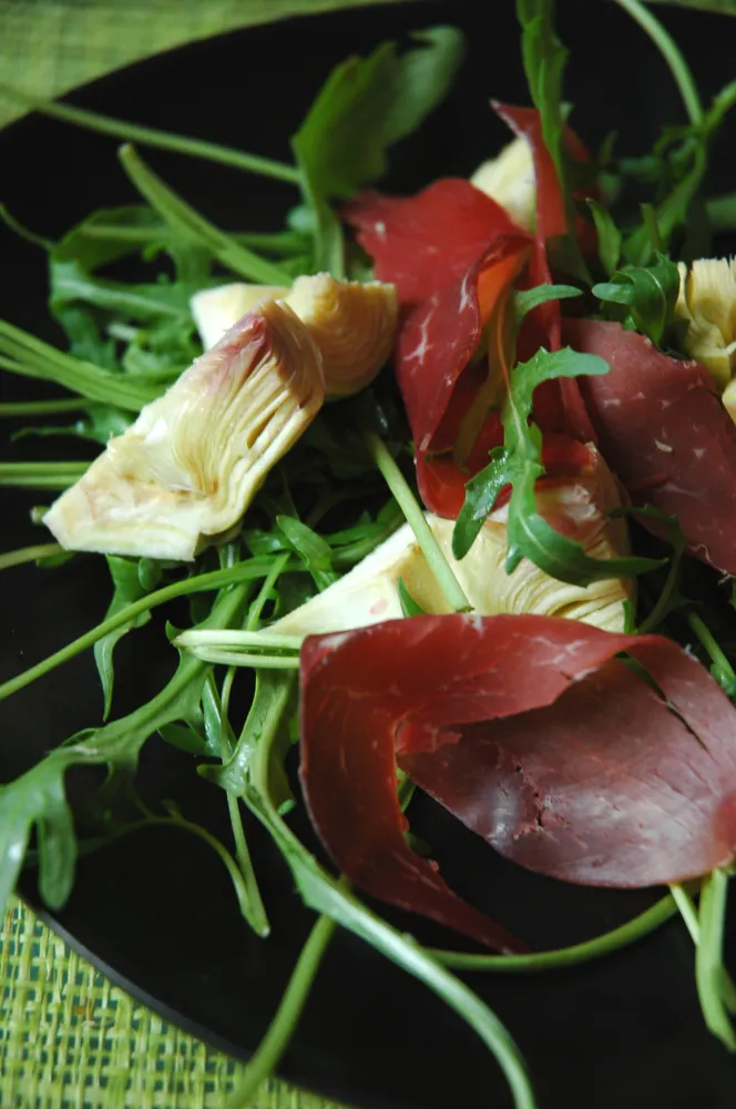 Salade de pastrami  aux artichauts