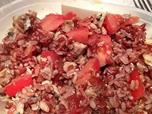 Salade de riz rouge à la sardine