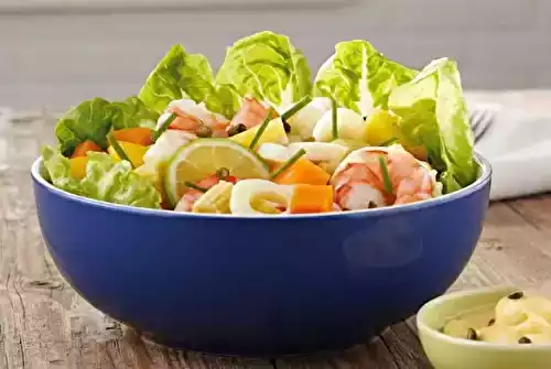 Salade exotique aux crevettes