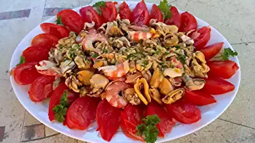 Salade fraîcheur de moules aux crevettes