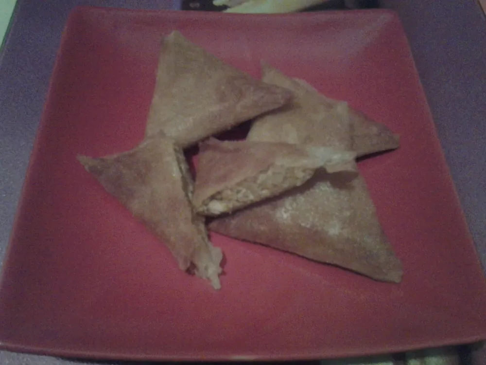 Samossas au poulet curry et coco