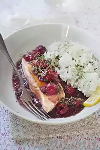 Saumon à la framboise
