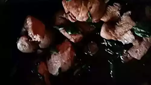 Sauté de poulet à l'ail des ours