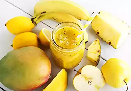 Smoothie pomme banane coco vanille