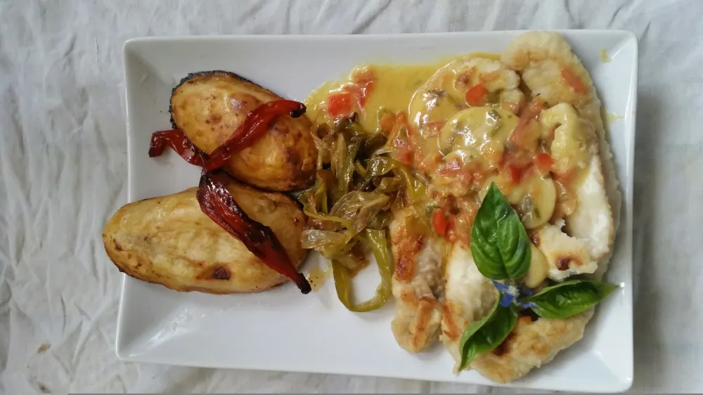 Soles en lanières au curry