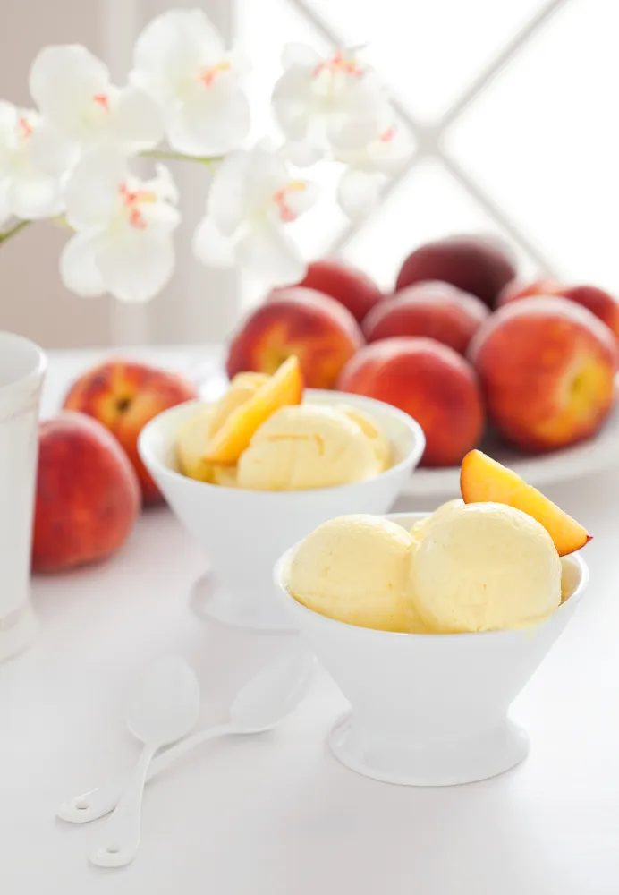 Sorbet aux pêches