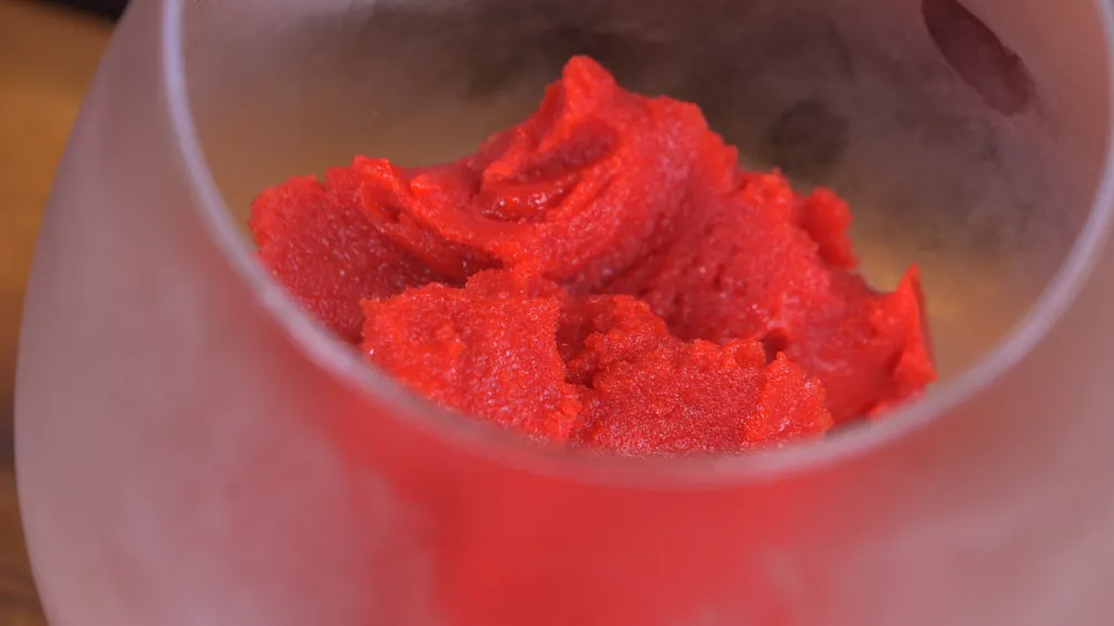 Sorbet fraise-basilic par Laurent Mariotte